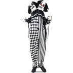 Haunt & Co Lifesize 5.5 ft Animatronic Two-Headed Clown with Lights and Sound, Indoor/Outdoor