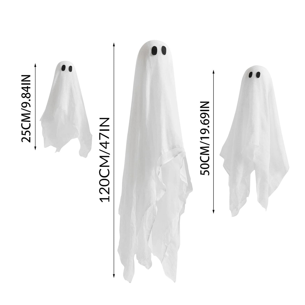 Haunt & Co 3 Piece Halloween Glowing Hanging Ornaments, Horror Cute Glow Decor for Indoor Outdoor, Festive Atmosphere Pendants for Porch Window Tree Party