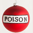 Haunt & Co Poison Skull and Crossbones Red Polish Glass Ball Halloween Ornament Made Poland by Thomas Glenn