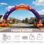 Haunt & Co Wellcomer 27ft Halloween Giant Inflatable Pumpkin Arch with Built-in Blower - Halloween Outdoor Decor