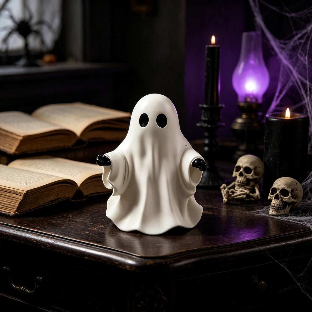 Haunt & Co PLLFRLRT Cute Halloween Decorations Resin Tabletop Statue Ghost Ornaments Mantel Shelf Party Home Decors