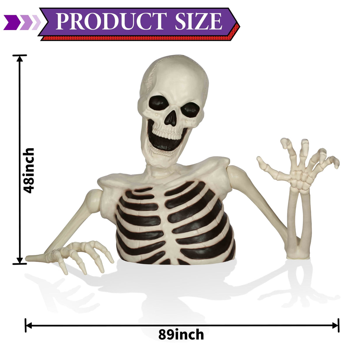 Haunt & Co 48" Halloween Giant Groundbreaker Skeleton