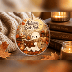Haunt & Co Autumn Book Nook Ghost Acrylic Halloween Hanging Ornament