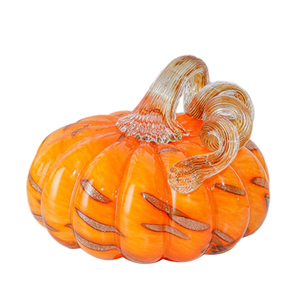 Haunt & Co Glass Pumpkin Decoration Modern Pumpkin Ornament for Bedroom Halloween Home S