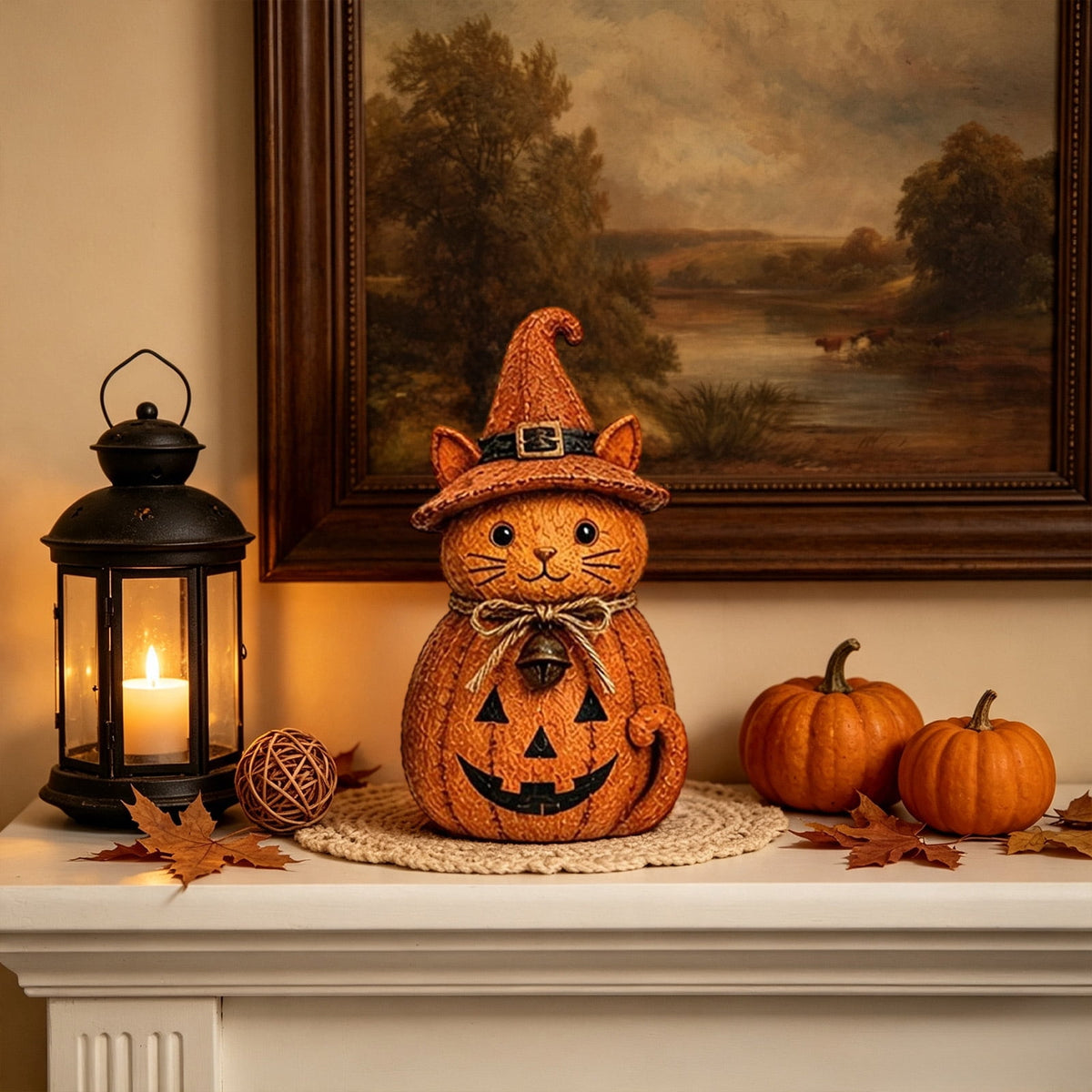 Haunt & Co PLLFRLRT Cute Witch Hat Ornaments Halloween Decorations Indoor Home Decor Tabletop Ornaments Vintage Decors