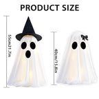 Haunt & Co 2PCS Halloween Ghost Light Set Decoration, Cute Ghost Light up for Home Halloween Party Tabletop Kitchen Counter Fireplace Mantle Decoration