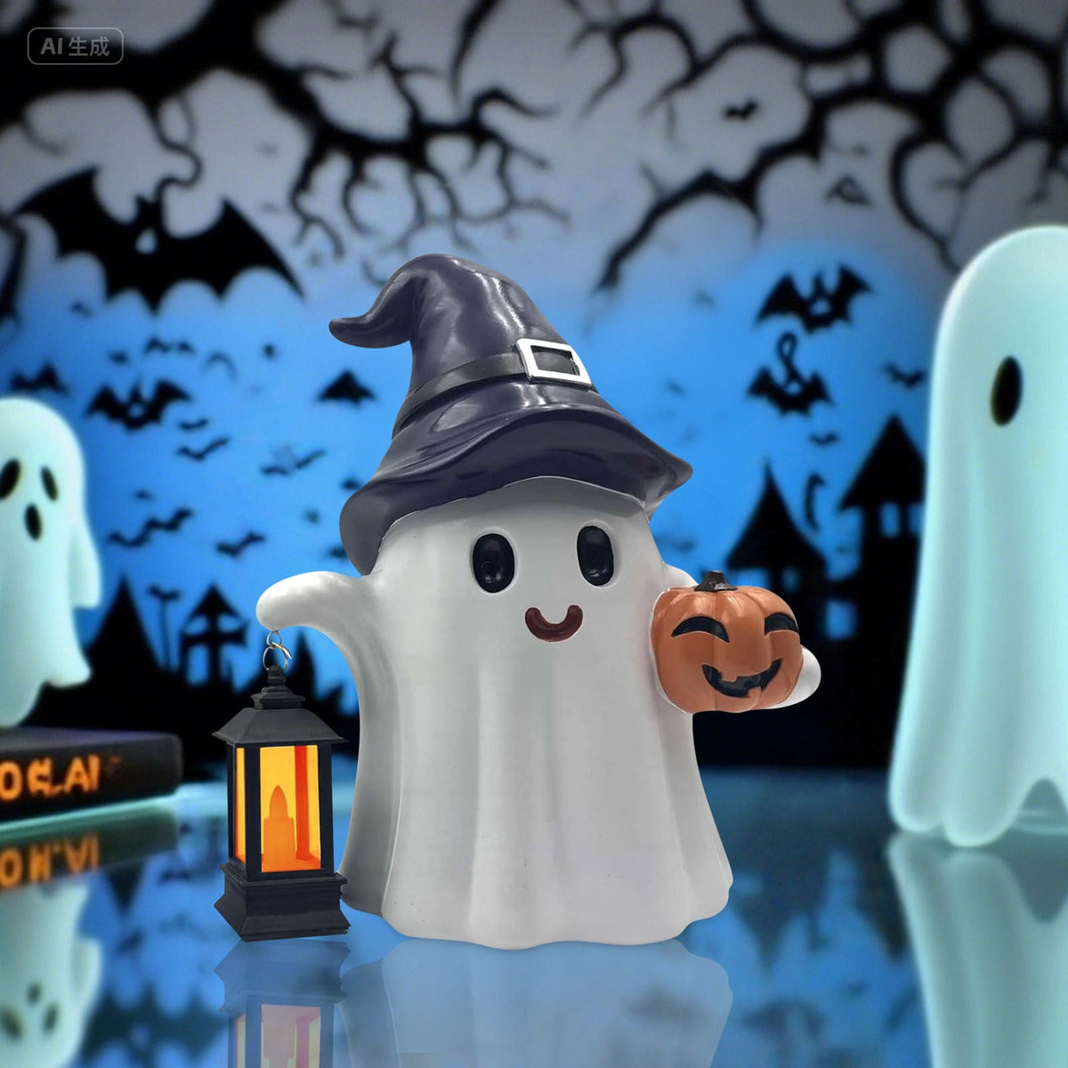 Haunt & Co SUYOLL Ghost Halloween Decorations Desktop Ornament For Home Party Festival Decoration Figurine