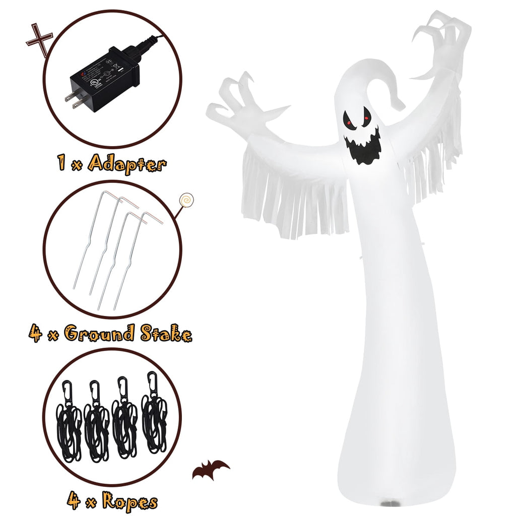 Haunt & Co Topbuy Ghost Blow Up Halloween Outdoor Yard Inflatable, with LED Lights 12'