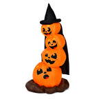 Haunt & Co Gymax Pumpkin Combo Halloween Yard Inflatable, with Built-in LED Lights 7'