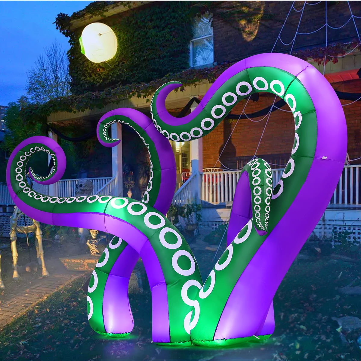 Haunt & Co Halloween Inflatables 7.2 FT Octopus Tentacles Inflatable with Built-in LEDs, Halloween Inflatable Octopus Blow Up Octopus Tentacles, Outdoor Clearance for Holiday Party