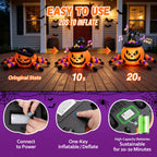 Haunt & Co (2 pack) 2.6ft Remote Control Halloween Inflatable with Music Lights,Pumpkin Spider Car Blow ups Rc Car,Indoor Outdoor Decorations