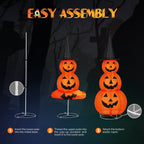 Haunt & Co 5'' Halloween Outdoor Decor, Halloween Pumpkins Lighted Pumpkins