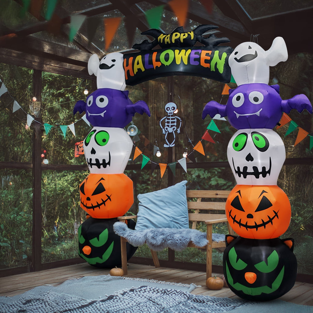 Haunt & Co 8.5' Halloween Inflatables Outdoor Giant Archway Blow up Decor