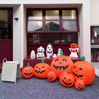 Haunt & Co YIKA Halloween Decoration Halloween Pumpkin Inflatable 2.2m 7 Pumpkin Ghost Halloween Decoration Halloween Ornaments