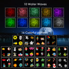 Haunt & Co Outdoor HD projector light, remote control 16 switchable modes, Christmas Halloween celebrations, birthdays, weddings and parties, waterproof light show