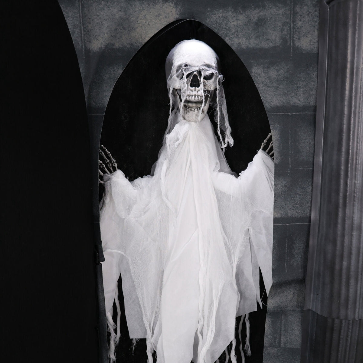 Haunt & Co 6.7 ft. Motion-Triggered Mausoleum Halloween Animatronic by Tekky