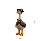 Haunt & Co Clearance! Witch Goose Figurine with Hat and Cape, Halloween Porch Goose Statue 11.8", Resin Lawn Goose Decor