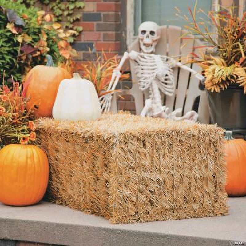 Haunt & Co Collapsible Faux Hay Bale - Home Decor - 1 Piece