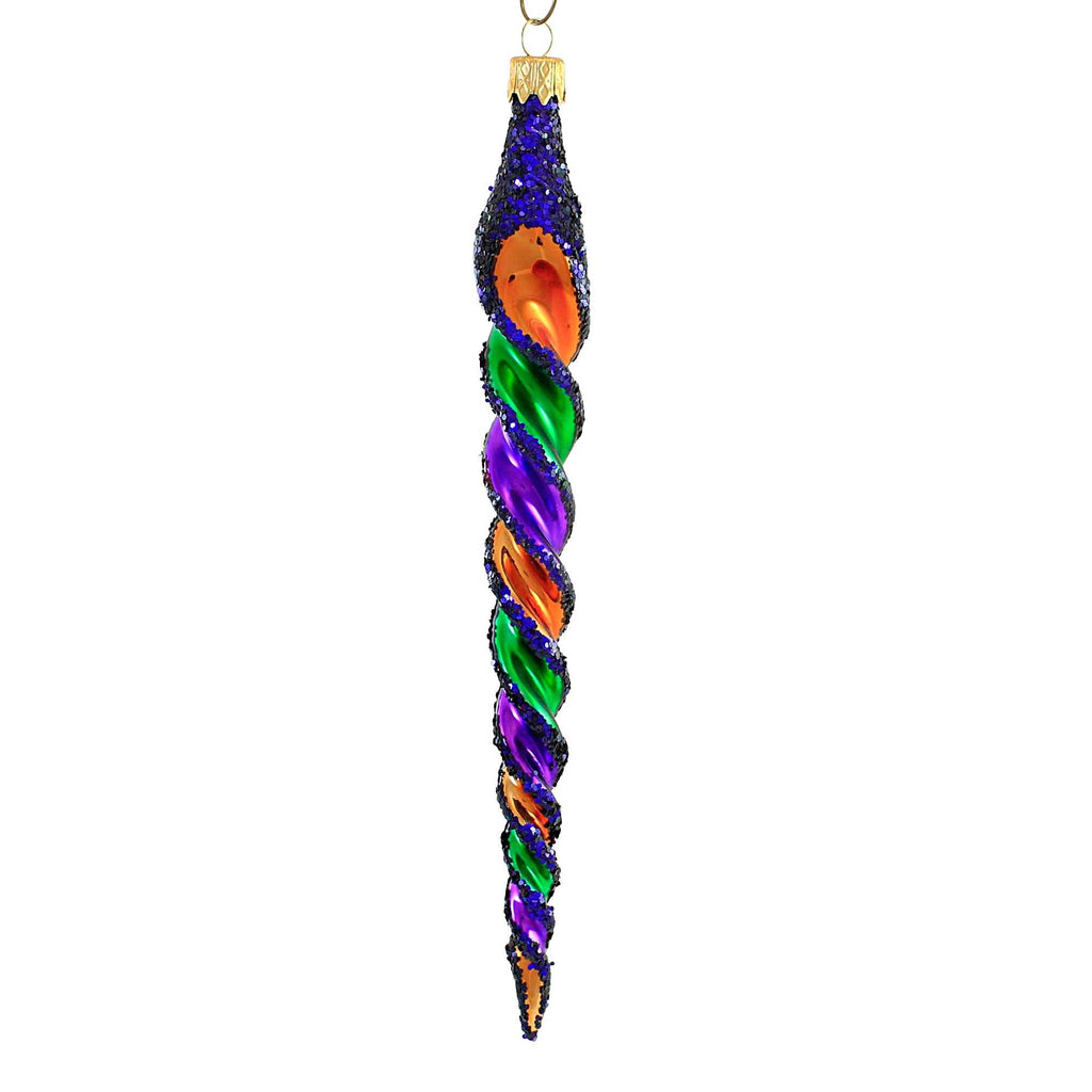 Haunt & Co Sbk Gifts Holiday Purple Orange Green Twist Set/3 Halloween Ornament Retro