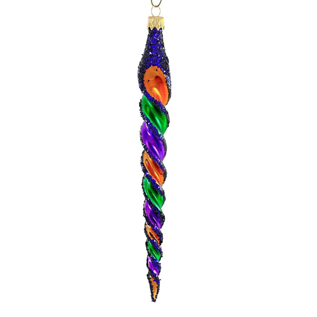 Haunt & Co Sbk Gifts Holiday Purple Orange Green Twist Set/3 Halloween Ornament Retro