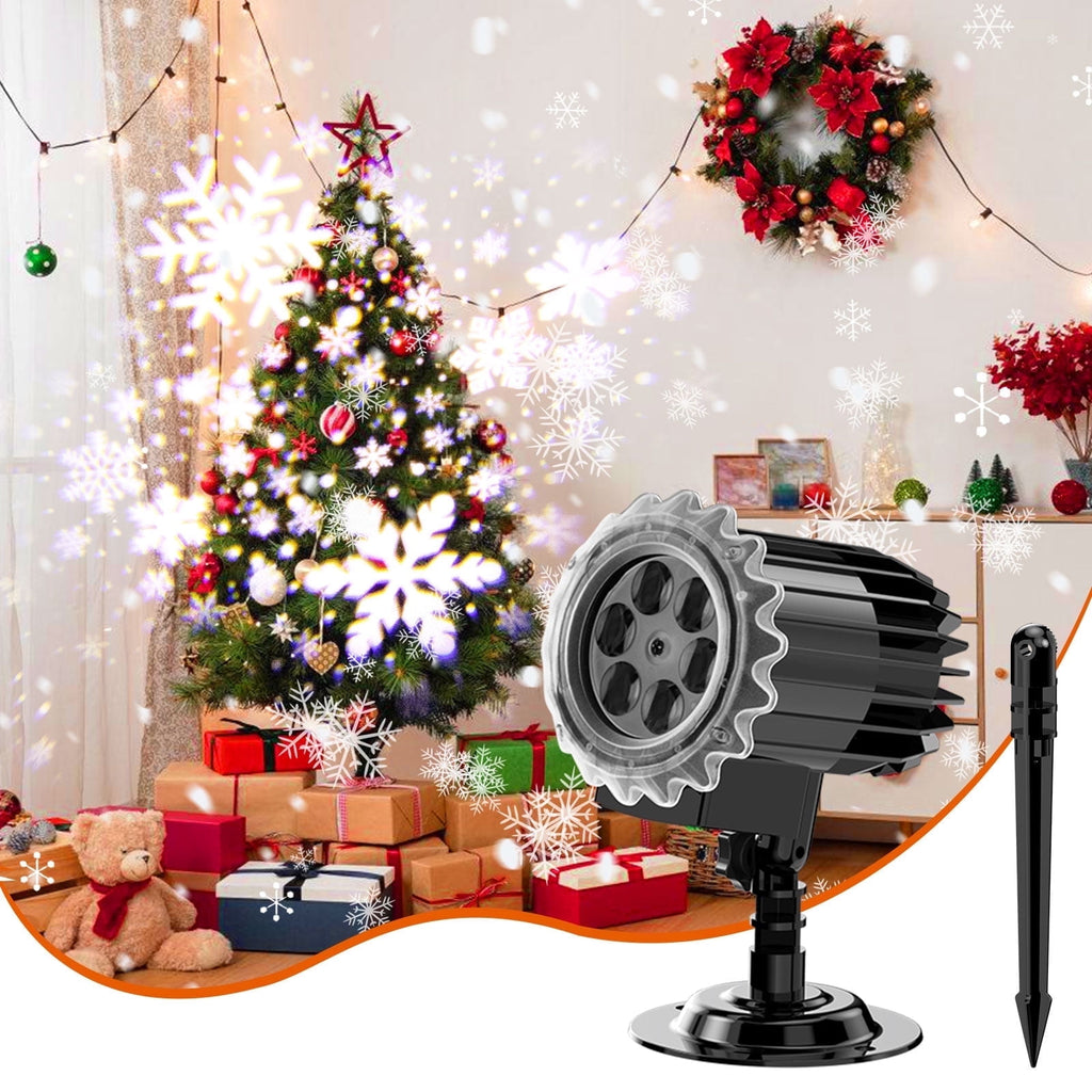 Haunt & Co Outdoor high brightness snowflake projection light, holiday decoration ambient light, Christmas Halloween laser light, light show, waterproof function, indoor home, Christmas, wedding Mother's Day