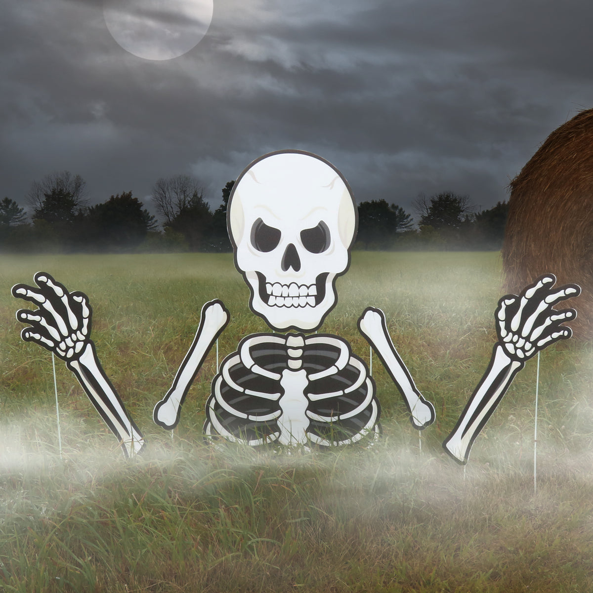 Haunt & Co Big Dot of Happiness Scary Skeleton - Big Skeleton Yard Sign Outdoor Lawn Decorations - Halloween Party Yard Signs