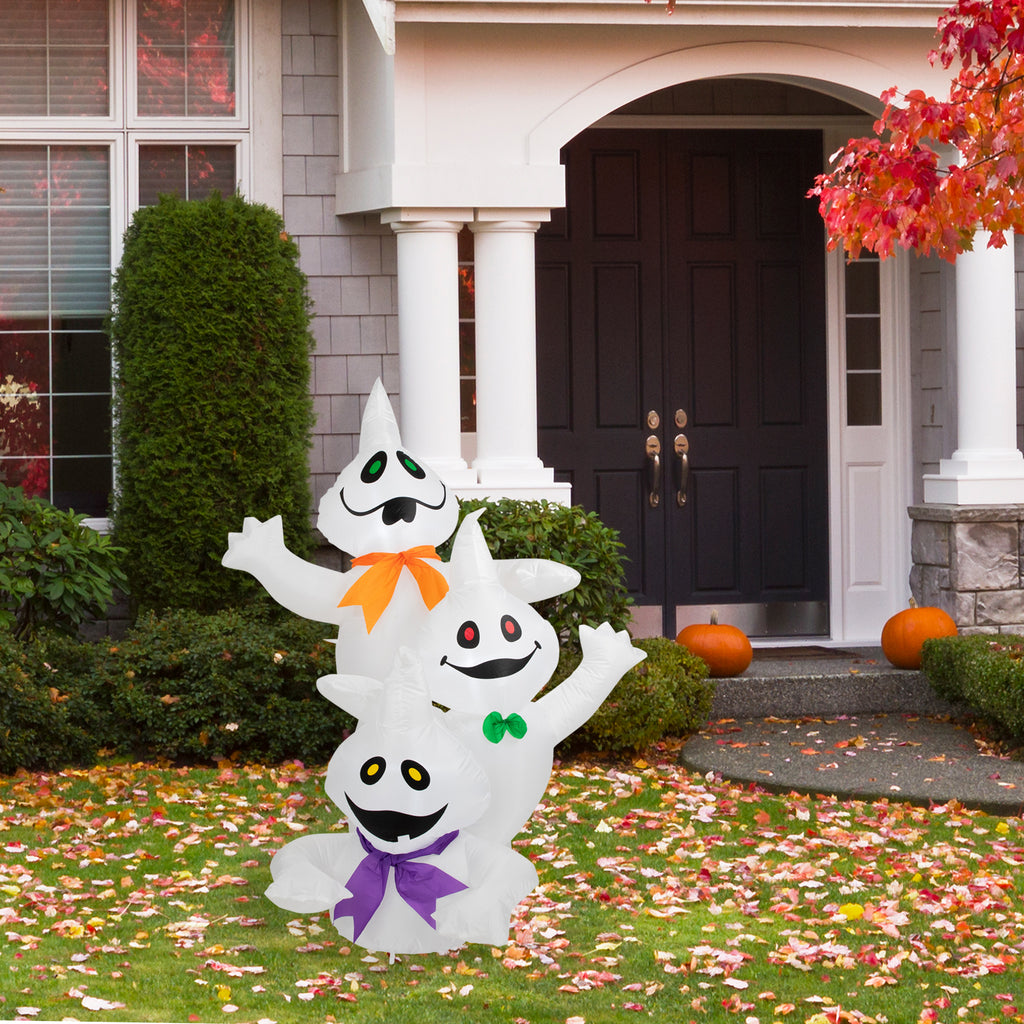Haunt & Co LED Lighted Ghost Trio Inflatable Outdoor - 3.5'- Warm White Lights