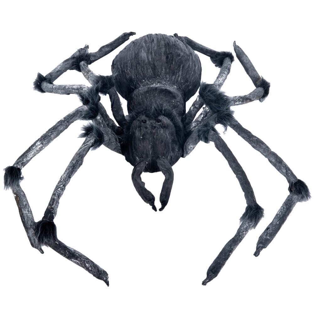 Haunt & Co 45inch Giant Spider ,Scary Spider Halloween Outdoor Party Decorations Props ,Black
