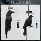 Haunt & Co Halloween Realistic Hanging Dead Crows Decoy Fake Crows for Halloween Garden Tree Porch Terrify Decorations