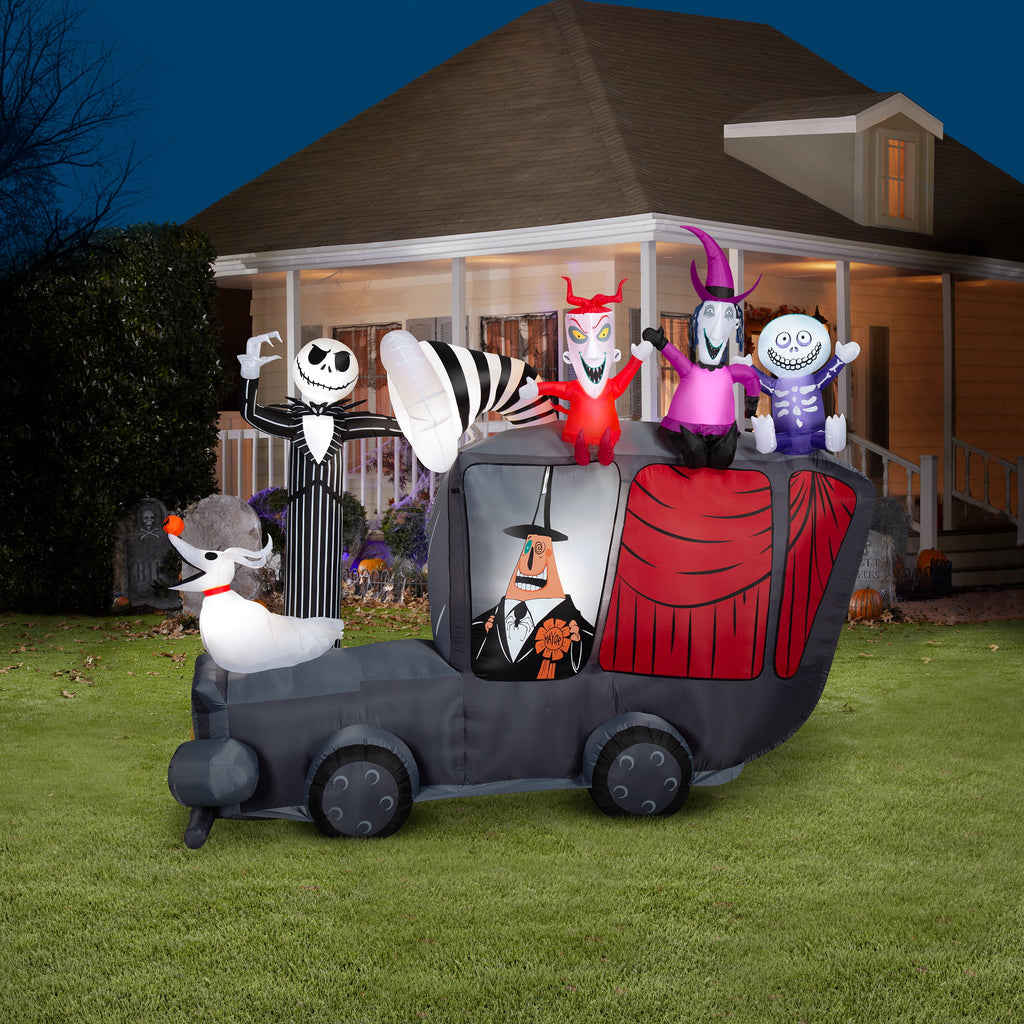 Haunt & Co 10' Airblown Inflatable Halloween Disney's Nightmare Before Christmas Mayor-Mobile Scene Yard Decoration