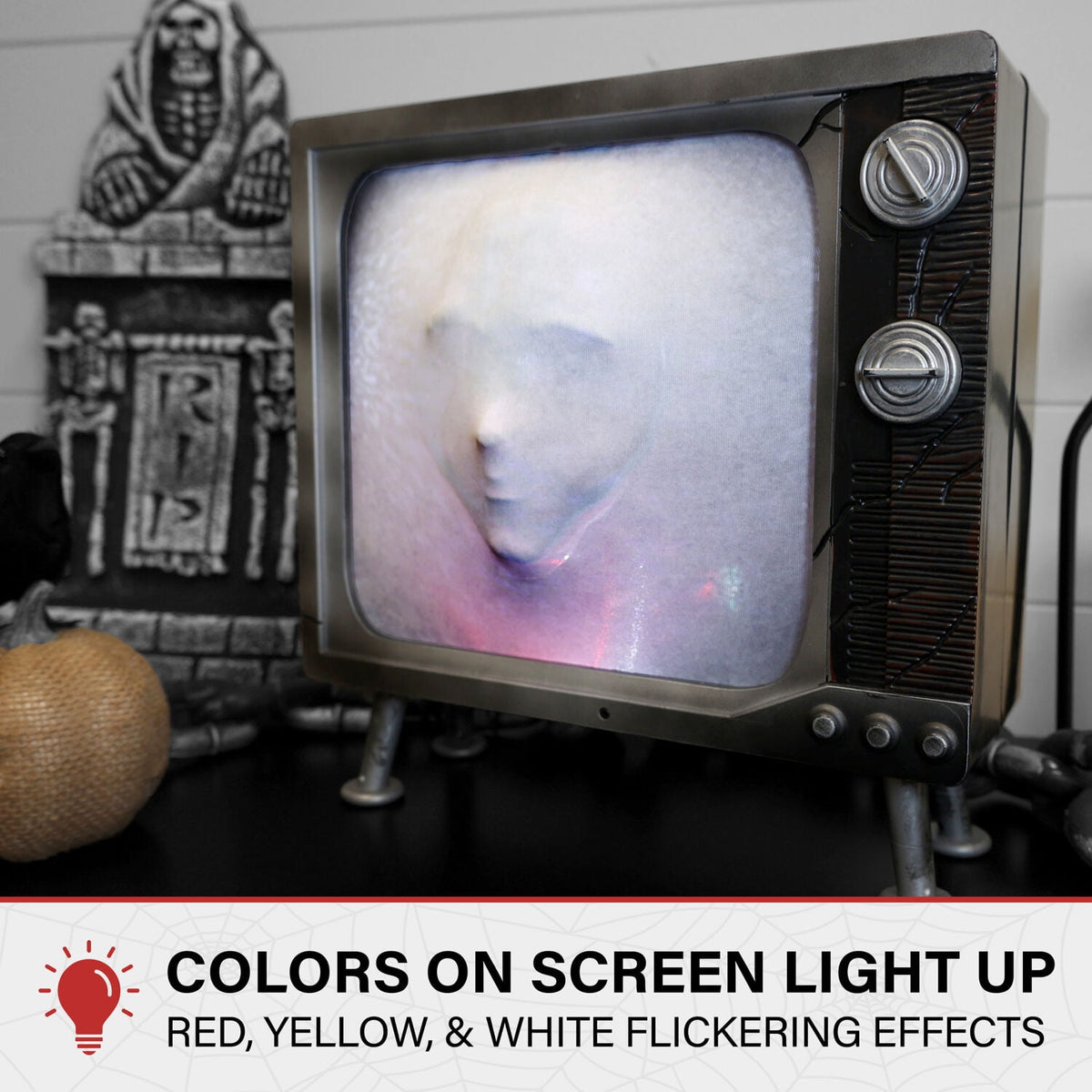 Haunt & Co 11.8 in Haunted TV by Tekky, Premium Halloween Animatronic