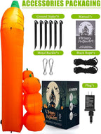 Haunt & Co 9.5ft Halloween Inflatable Pumpkin Arch with LED Lights - Outdoor/Indoor Yard Decoration
