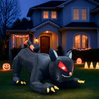 Haunt & Co 6.5' Halloween Black Cat Inflatable Moving Head, Built-in LEDs for Holiday Party