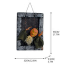 Haunt & Co HOZVOMI Motion-Activated Halloween Tombstone Decoration - Hanging Ornament with Glowing LED & Screaming Sound Effects for Spooky Outdoor Indoor Decor