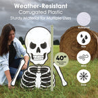 Haunt & Co Big Dot of Happiness Scary Skeleton - Big Skeleton Yard Sign Outdoor Lawn Decorations - Halloween Party Yard Signs