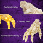 Haunt & Co Halloween Animated Decoration, Sound-Activated Crawling Zombie Hand with Spooky Sound - Realistic Haunted House Prop