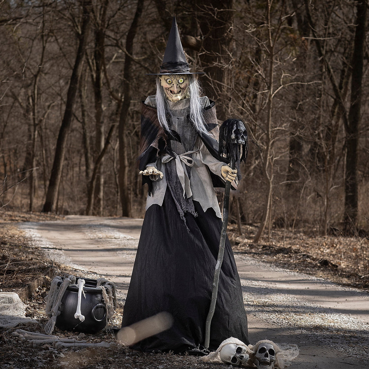Haunt & Co Animated Lunging Haggard Witch - 6 ft