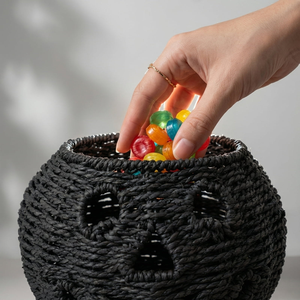 Haunt & Co Aximioll Halloween Spooky Seaweed Pumpkin Ornaments â?? Bold Shape with Eerie Shadows, Halloween Decorations for Holiday Parties & Trick or Treat Nights for Halloween Parties with spooky party setups