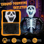 Haunt & Co 6' Halloween Inflatables Skeleton Outdoor Emerging Skeleton,Built-In LED