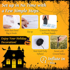 Haunt & Co Costway 6 Ft Halloween Inflatables Cute Ghost with Jack-O-Lantern & Witch Hat