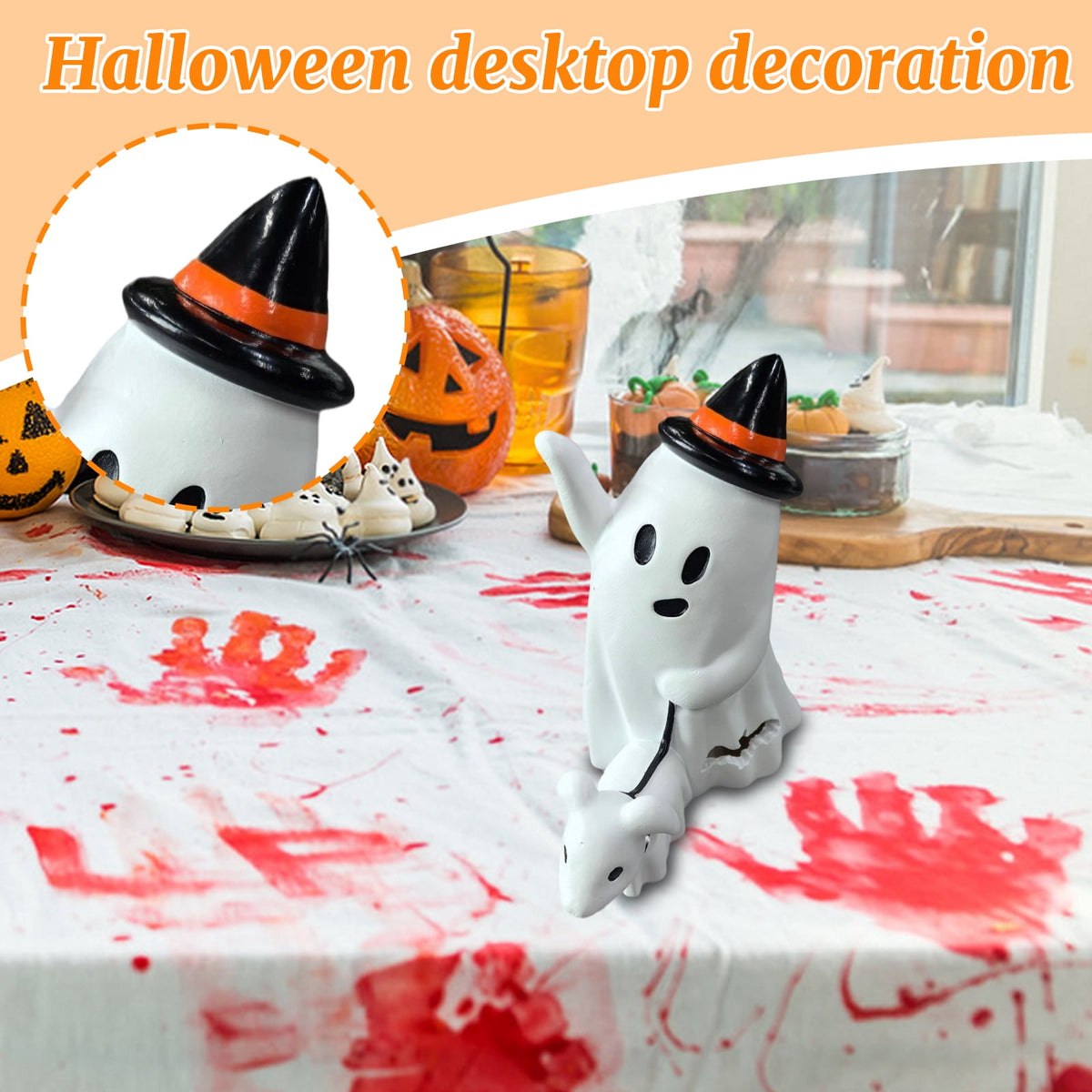Haunt & Co Halloween Creepy Ghost Dog Walking Ornaments â?? Creative Shape with Haunted Shadows, Halloween Decorations for Halloween Parties & Trick or Treat Nights â?? great for Costume Parties with spooky setups