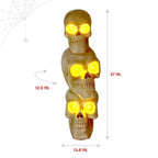 Haunt & Co 37" Skull Stack Statue with LED Eyes