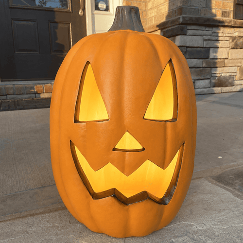 Haunt & Co 16in Pre-lit Halloween Pumpkin Jack O' Lantern with Bulbs