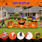 Haunt & Co (2 pack) 8FT Halloween Inflatable Pumpkins Blow ups Outdoor Decorations, Five Pumpkins with LED Lights