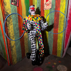 Haunt & Co 5.9 ft Voice & Sound-Sensor Clown on Tricycle Halloween Animatronic