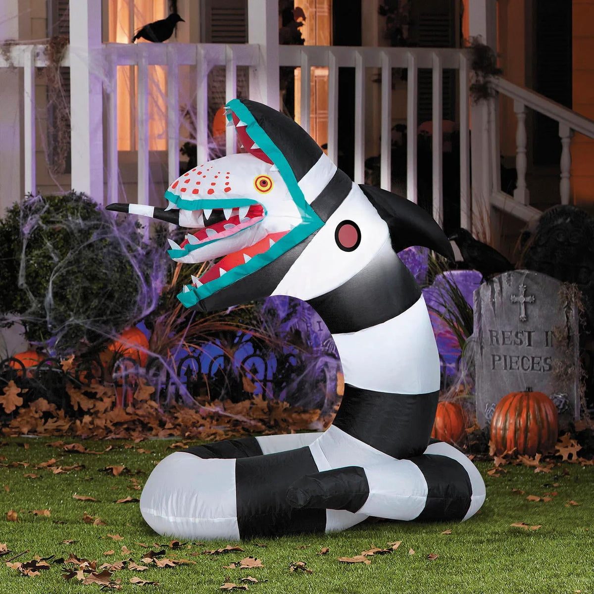 Haunt & Co Small Sandworm Halloween Inflatable Decoration - Brown