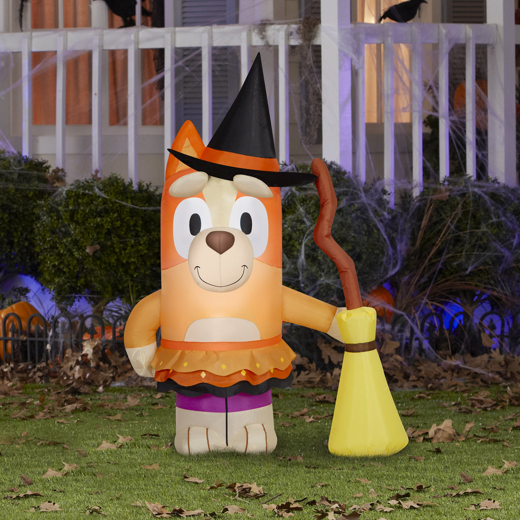Haunt & Co Halloween Inflatable Bingo in Witch Costume , 3.5 ft Tall, Multi