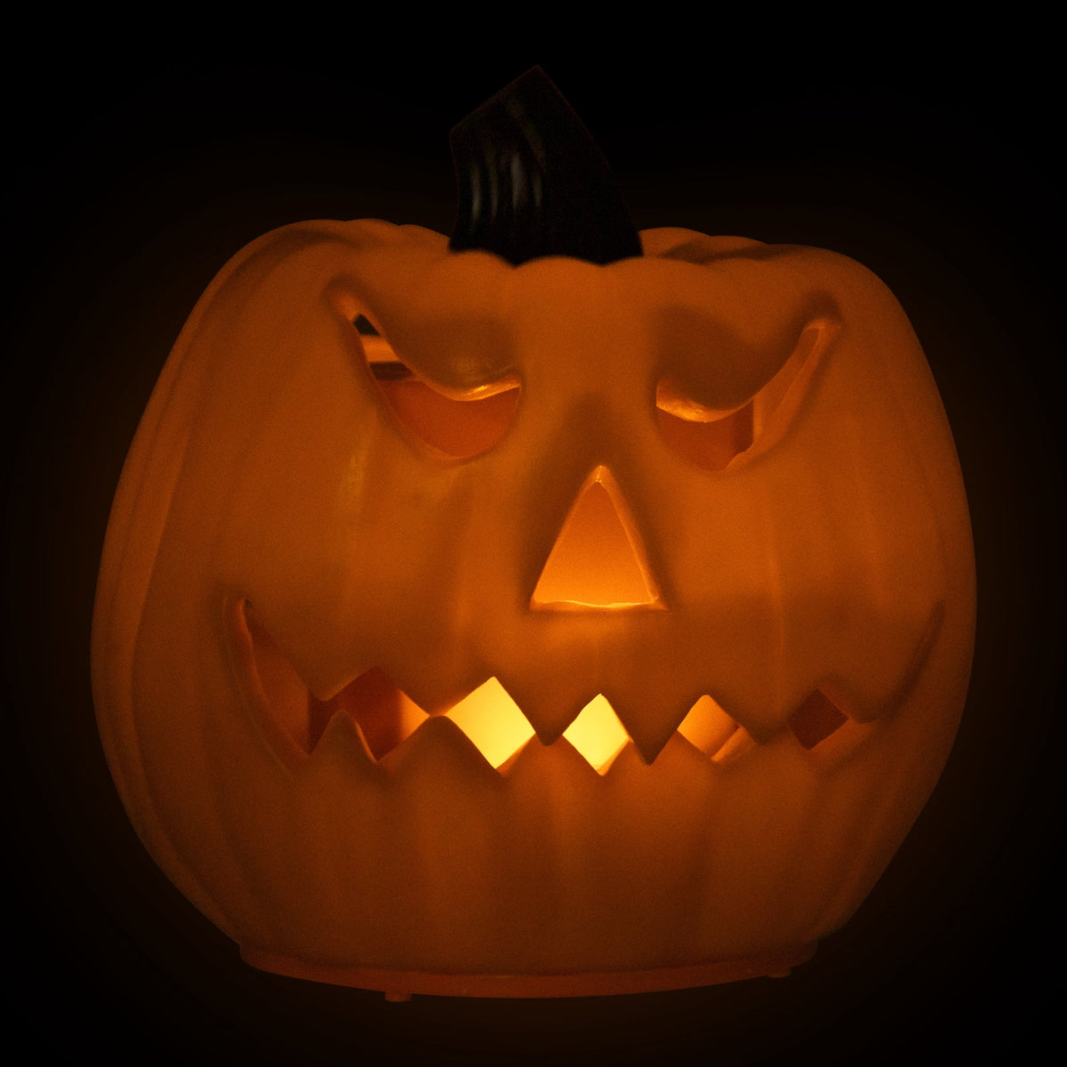Haunt & Co 9.75" Jack-O-Lantern Animated Double-Sided Halloween Pumpkin - Orange/Green