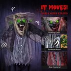 Haunt & Co 7FT Halloween Animatronic Werewolf w/ Werewolf Barking Sound The Sound Activated Halloween Prop