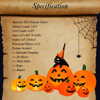 Haunt & Co Gymax Inflatable Pumpkin Combo 7.5ft Length w/ LED Lights